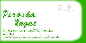 piroska magat business card